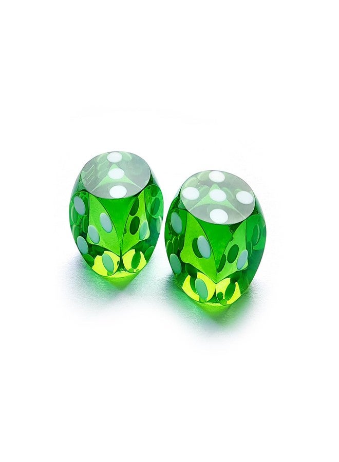 Bescon Dice Professional Small Precision Dice 12.7mm (1/2 inch) with Random Serial Number, Mini Precision Cut Dice 12.7MM Gem Green - Image 2